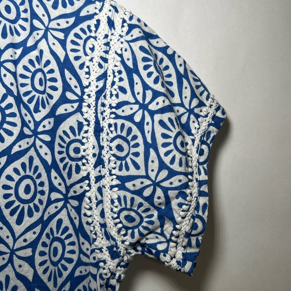 Jayshree Dalal Coastal Blue & White Hand Embroidered Mini Dress Size Small - Picture 8 of 10